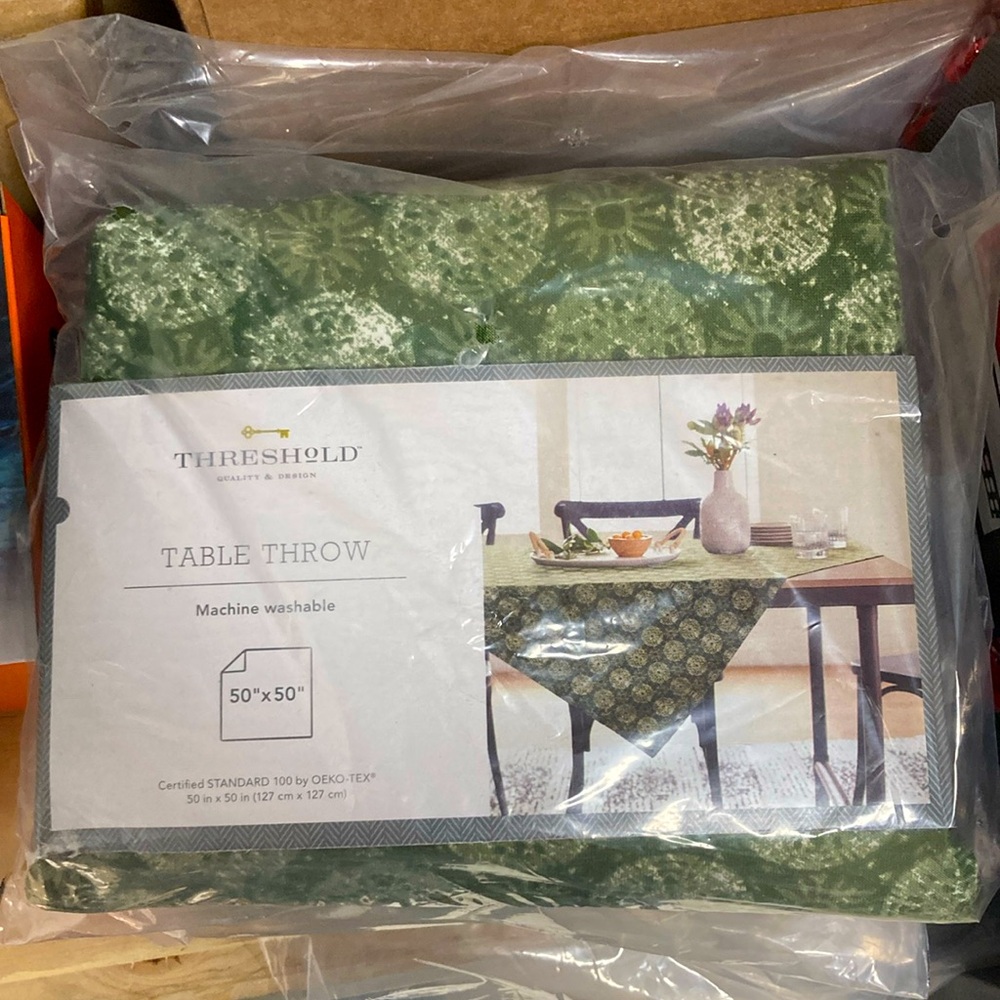 Threshold table throw 50in x 50in